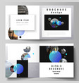layout two covers templates for square vector image