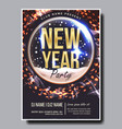 2019 party flyer poster happy new year vector image vector image