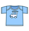 boyish tshirt with car or locomotive kids clothes vector image