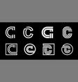 capital letter c modern set for monograms logos vector image vector image