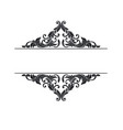 ornate frame scroll element vector image