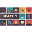 space - set of flat design infographics elements vector image vector image