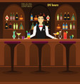 bar pub interior flat vector image vector image