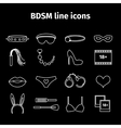bdsm line icons vector image