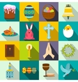 easter flat icons vector image