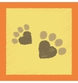 flat shading style icon cat tracks vector image vector image