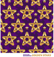 seamless pattern with golden stars vector image vector image