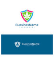shield cannabis logo template creative cannabis vector image vector image
