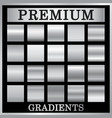 silver gradient backgrounds set design vector image vector image