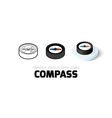 compass icon in different style vector image