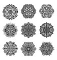 decorative mandalas set vector image