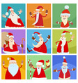 holiday design with happy christmas characters vector image