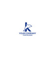 k dolphin logo design vector image