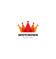 layered red king crown with spotlight logo design vector image vector image