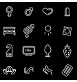 line sex icon set vector image vector image