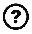 round question mark icon or mystery or help vector image vector image