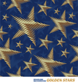 seamless pattern with golden stars vector image vector image