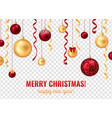 christmas balls transparent background vector image