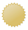 A gold circle with ribbon emblem Royalty Free Vector Image
