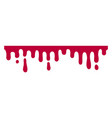 red paint dripping blood drop bleeding border vector image
