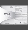 white flyer template with bent strip vector image vector image