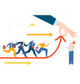 business competition marathon concept running vector image