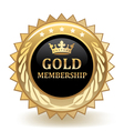 Gold Membership Badge Royalty Free Vector Image