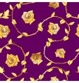 gold-purple seamless rose sari pattern vector image vector image