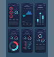 graphics infographics with mobile phone template vector image