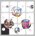 minimal brochure templates with pink colorful vector image