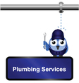 plumbing services sign vector image