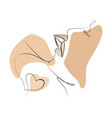 abstract man and woman kissing vector image vector image