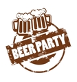 beer stamp vector image vector image