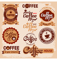 coffee label vector image vector image