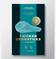 farm grown chicken drumsticks abstract vector image vector image