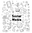 hand drawn doodle icons set vector image
