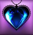 heart pendant vector image vector image