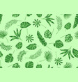 seamless pattern with stylized palm leaves image vector image vector image