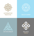 set of abstract logos vector image vector image