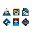 space badge astronaut stickers patches vector image