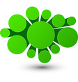 bubble green infographics design vector image