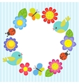 flower frame vector image vector image