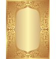 Golden Background With Vintage Frame Royalty Free Vector