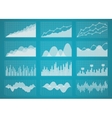 graphs and charts set vector image vector image