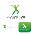 healthy life people jump logo template icon vector image vector image