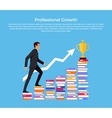 professional growth banner design vector image