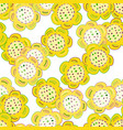 seamless pattern with doodle flowers vector image vector image