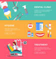 three horizontal banners of medicine concept vector image