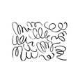 black thin swirled charcoal lines with dots set vector image