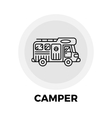 camper line icon vector image